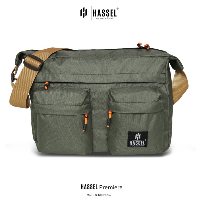 tas selempang HASSEL PREMIERE - Tas Selempang Pria Casual Premium Hassel - Hijau(E3K4) tas selempang