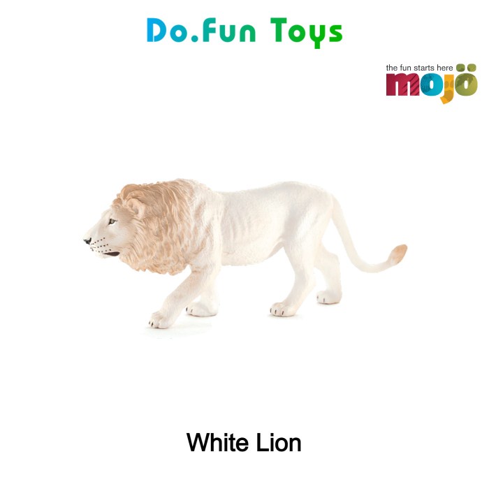 WHITE LION ANIMAL FIGURE / MINIATUR SINGA PUTIH BY MOJO