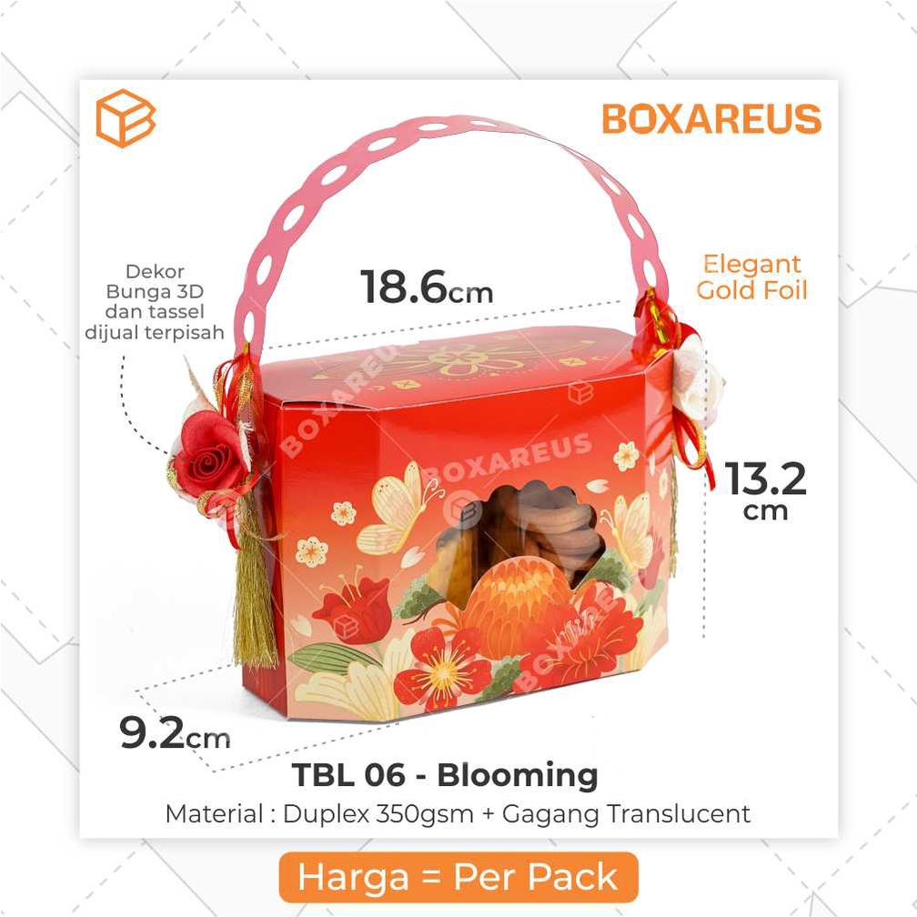 

Box Imlek Packaging Cookies Dus Toples Kue Kering Kemasan CNY | TBL 06