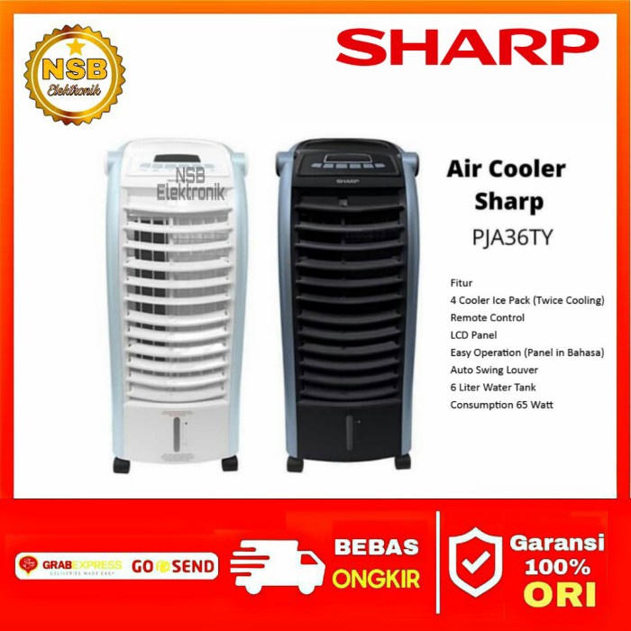 TERBARU AIR Cooler Sharp PJA 36 TY With Remote Pendingin Ruangan AC Portable /KIPAS ANGIN MINI/KIPAS