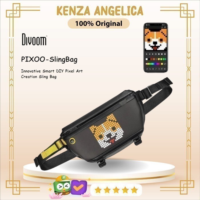 DIVOOM PIXOO SLINGBAG - CUSTOMIZABLE PIXEL ART LED DISPLAY SLING BAG