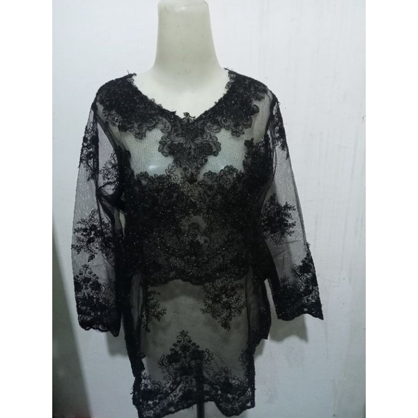 Kebaya jumbo kebaya payet hitam kebaya LD 110cm