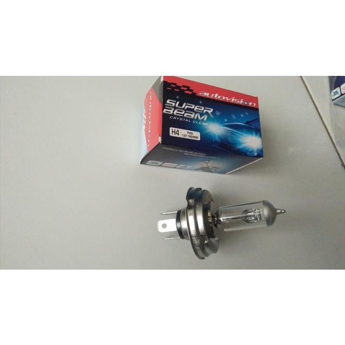 Lampu Bohlam Depan Besar Mobil Halogen P45T H4 12V 100/90W AutoVision terbaik