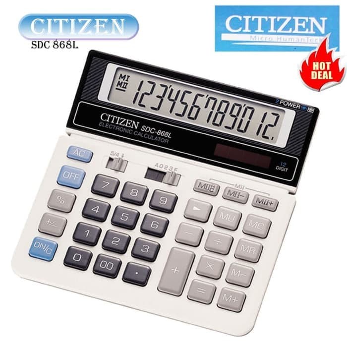 

Kalkulator Citizen Sdc 868L / Calculator 12 Digit