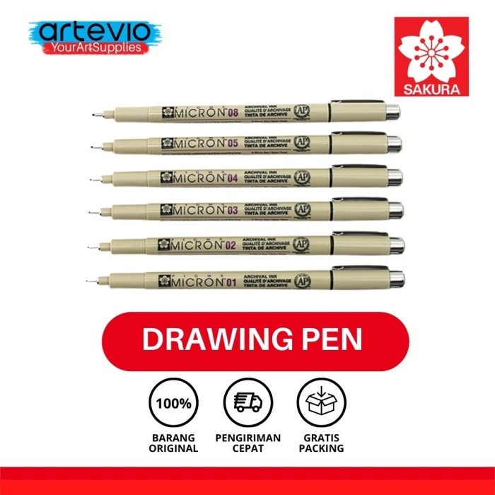 

Drawing Pen Sakura Pigma Micron 01-08 Terbaru