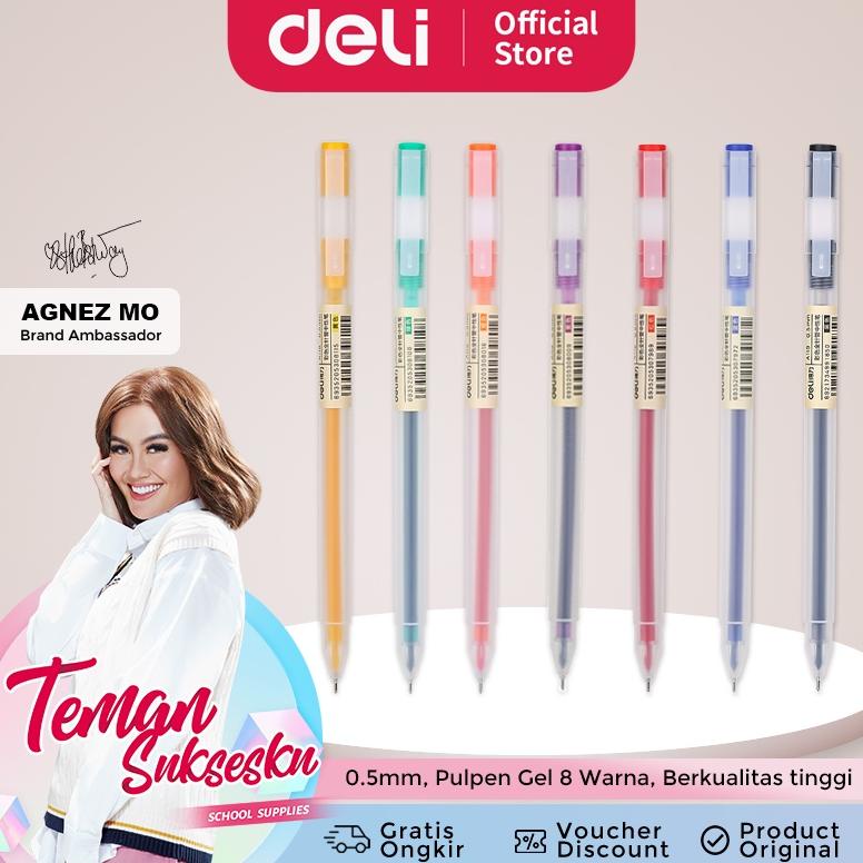 

Deli Color Gel Pen Pulpen Gel 8 Warna Cerah Needle Tip 0.5mm Panjang Penulisan Hingga 400m A119/PCS