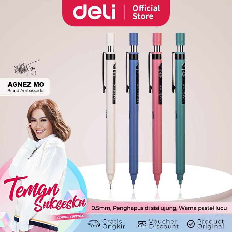 

Deli Mechanical Pencil / Pensil Mekanik 0.7mm Dengan Penghapus S1232