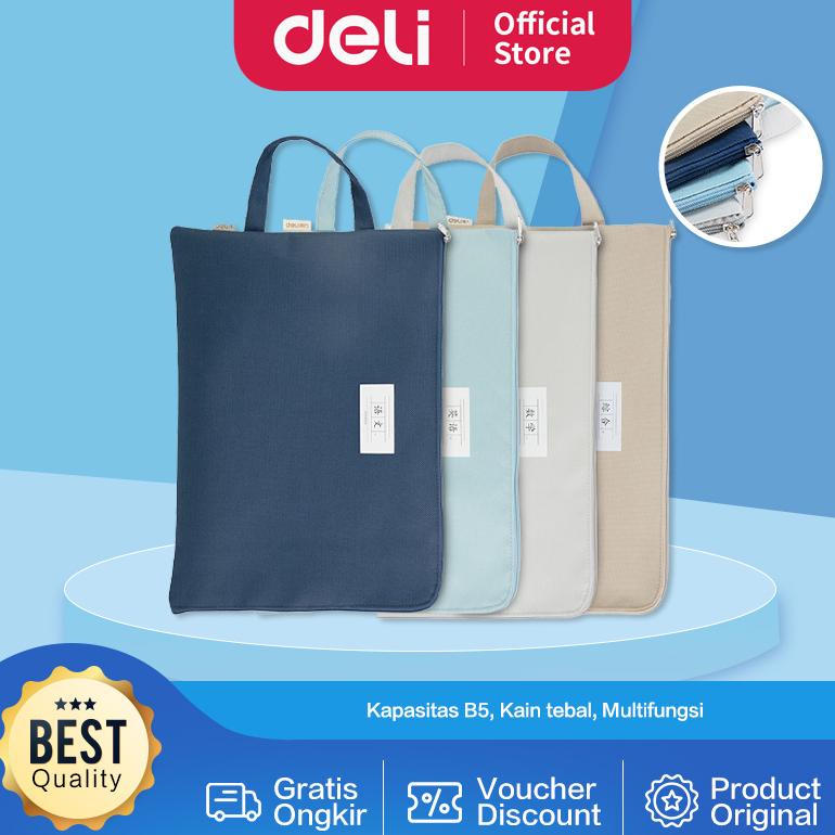 

Deli Tas Dokumen / Pouch Dokumen / Zipper File Bag 34 cm Multifungsi 72468