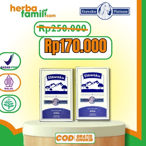 

GROSIR 2 BOX ETAWAKU PLATINUM HARGA PROMO GROSIR 100% ORIGINAL Produk Ori Ampuh Membantu Atasi Masalah Nyeri Sendi dan Sesak Nafas
