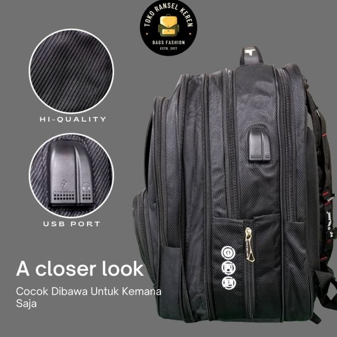 Tas Pria Tas Ransel Pria Laptop Polo Milano Original 88356 Fitur USB