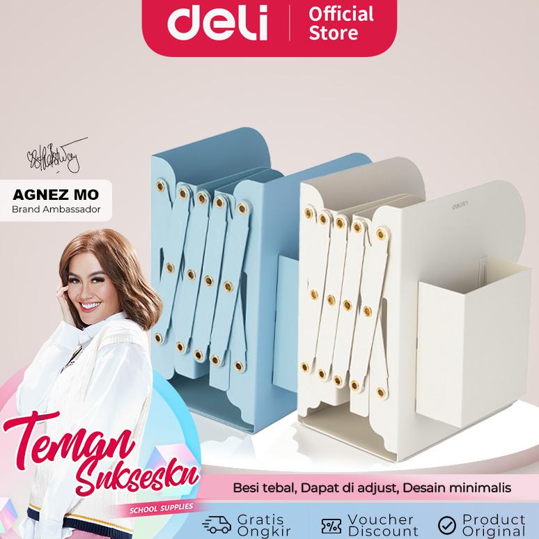 

Deli Pembatas Buku Besi Stretch / Book End Dengan Pen Holder Dapat Diadjust TB50X