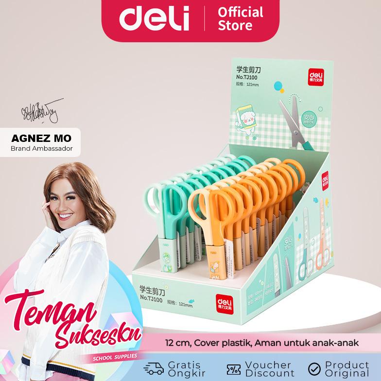 

Deli Gunting Sekolah Anak / Scissor Cover Plastik TJ100