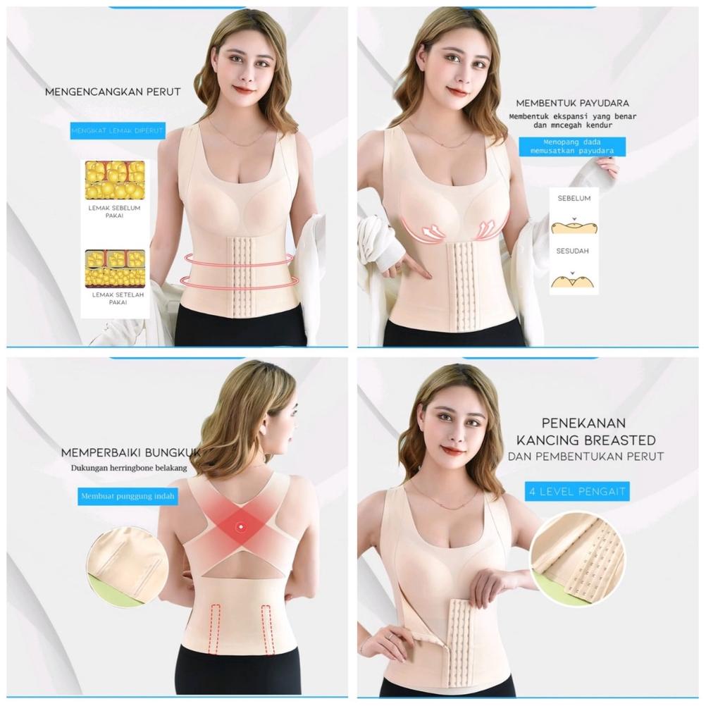 Korset Seamless Bra Pelangsing Pengecil Perut Long Torso Tanpa Jahitan