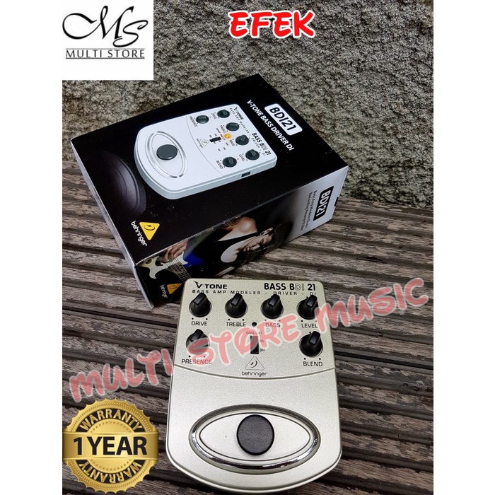 Behringer BDI21 BDI 21 Bass Preamp Amp Stompbox Efek Pedal DI Rec Out