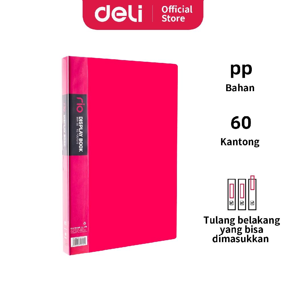 

Deli Display Book Clear Holder Seri Rio FC 60 halaman 0.95mm Cover Plastik PP warna cerah EB01402