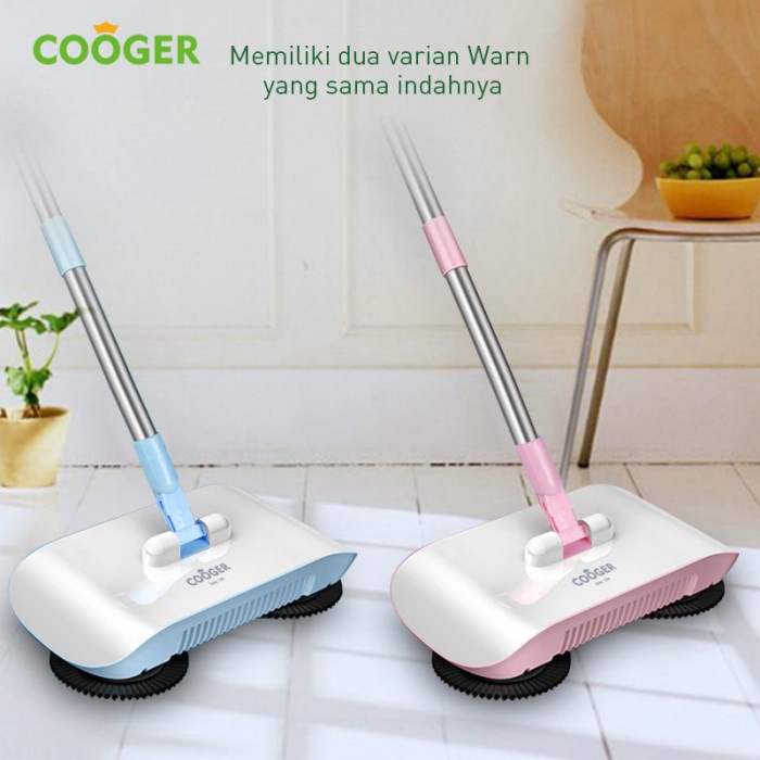 COOGER Sapu Lantai Otomatis Berputar 180 Derajat / Automatic Broom