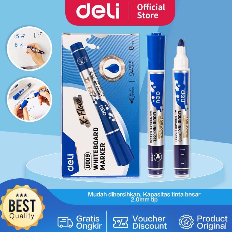 

Deli Whiteboard Marker / Spidol Papan Tulis Tip 2mm Mudah di Bersihkan EU009-XX