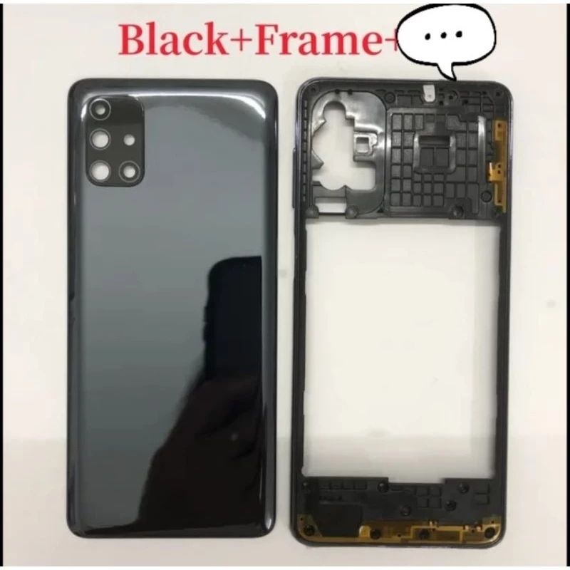 BACKDOOR BACK KESING FULLSET BEZZEL SAMSUNG M51 ORIGINAL NEW