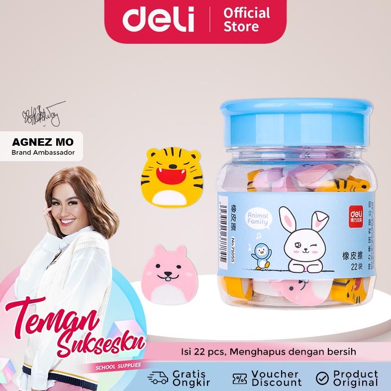 

Deli Cartoon Eraser Animal Shape Penghapus Kartun Isi 22 pcs 71055