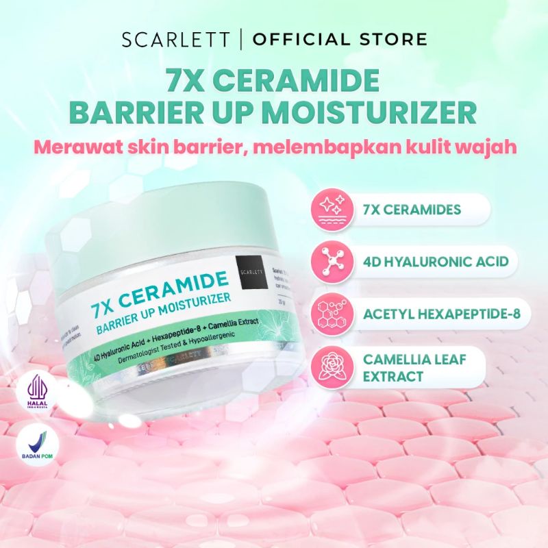 Scarlett Cream MOISTURIZER 7X CERAMIDE (Silakan Scan BARCODE) karna Produk Aslii 100%Original