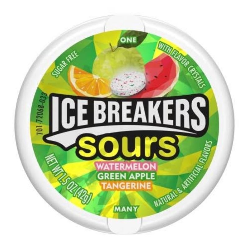 

Permen Nt Ice Breakers Candy Sugar Free Sours Fruit