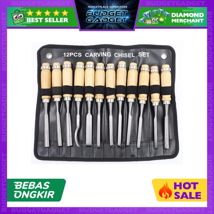 

PISAU UKIR KAYU WOOD CARVING SET 12 IN 1 - OE12