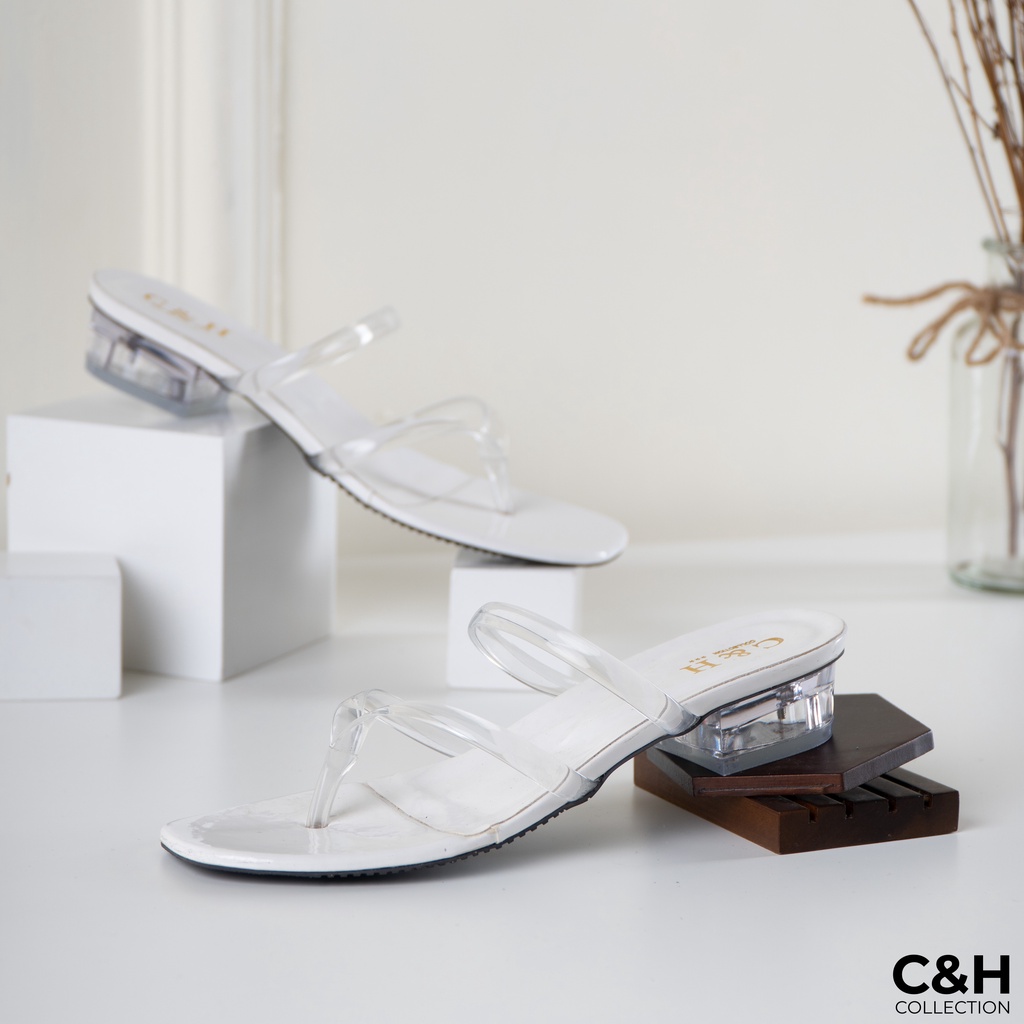 Aqeela sandal heels wanita jelly / hak kaca 3cm / sandal heels / sandal wanita