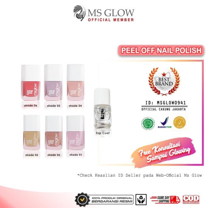 MS Glow Cat Kuku Kutek Halal Peel Off Nail Polish BPOM Cosmetic