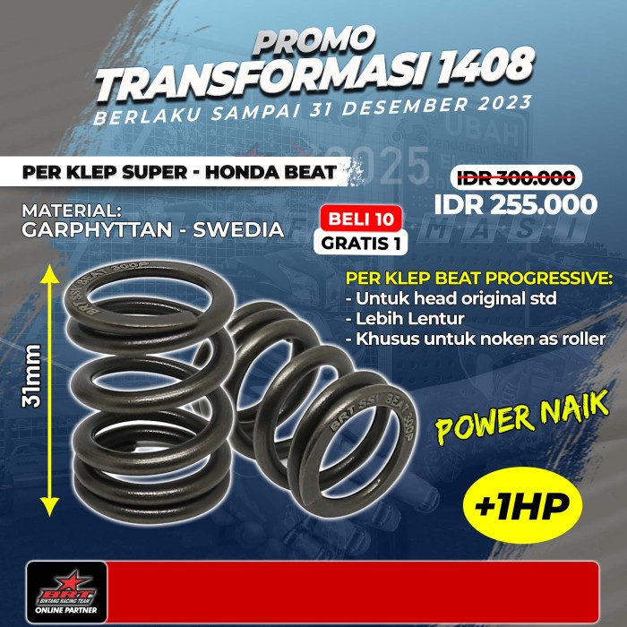 Per Klep Super Swedia Honda Beat Karbu - BRT Promo 1408