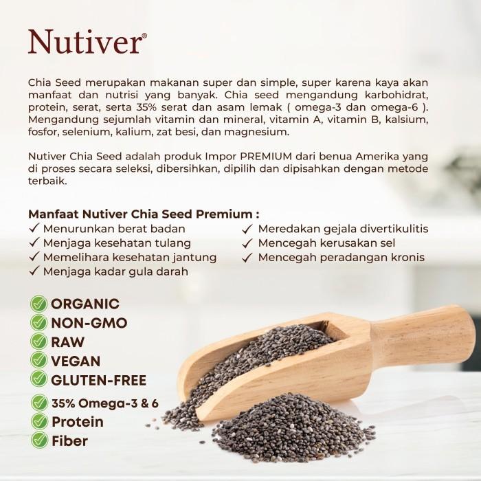 

NUTIVER CHIA SEED ORGANIC PREMIUM 250 GR / CIA SEED MEXICO BUMBU DIET Best Seller