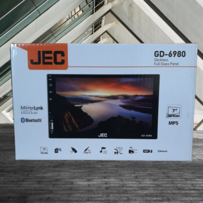 NEW TAPE MOBIL AVANZA CALYA INNOVA AGYA DOUBLE DIN MP4 JEC GD-6980 ORIGINAL TERBARU