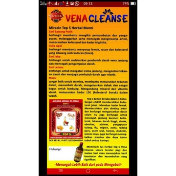 

Ozora Vena Cleanse 325Ml Anti Jantung Sari Lemon Jahe Madu Bawang Putih Cuka Apel