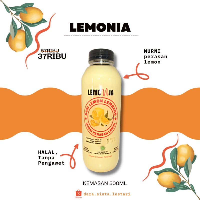 

Sari Lemon 500Ml Lemonia Untuk Dan Imunitas