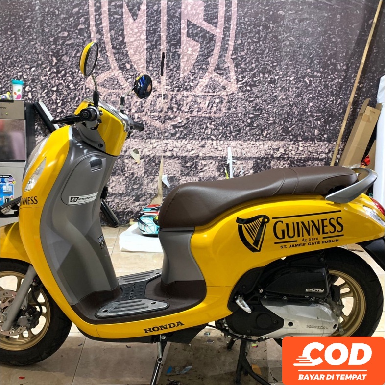 Stiker Motor SCOOPY Full Body Sticker Decal Scoopy  kuning guinness multi stiker