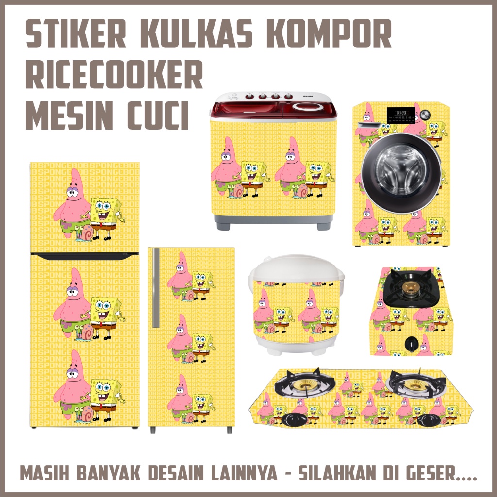 Sticker Ac Stiker Ricecooker ukuran kecil besar Stiker Mesin cuci Stiker Kulkas  pintu Stiker Kompor