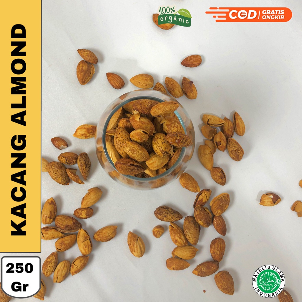 

Kacang Almond Panggang Roasted Almond 250Gr / Oleh-Oleh Haji Dan Umroh