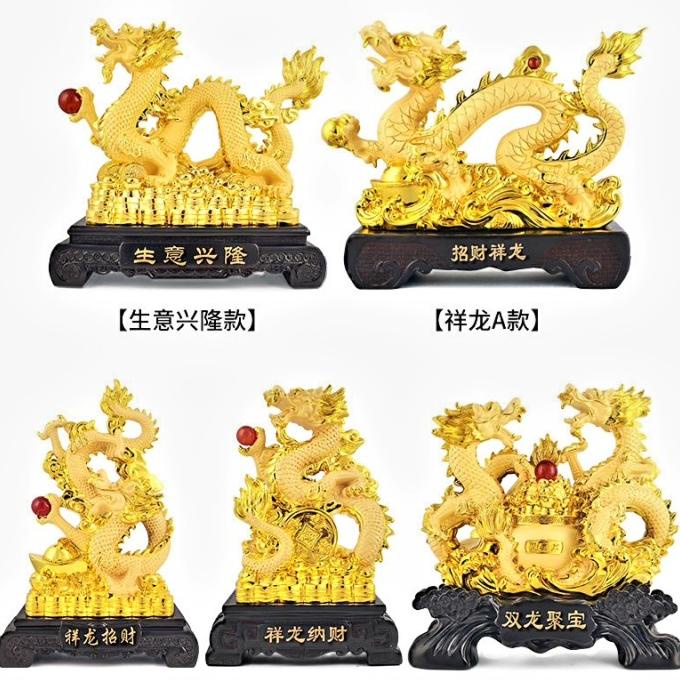

New Patung Emas Naga 2024 Souvenir Kado Imlek Dragon Year Pajangan Hoki Limited Edition