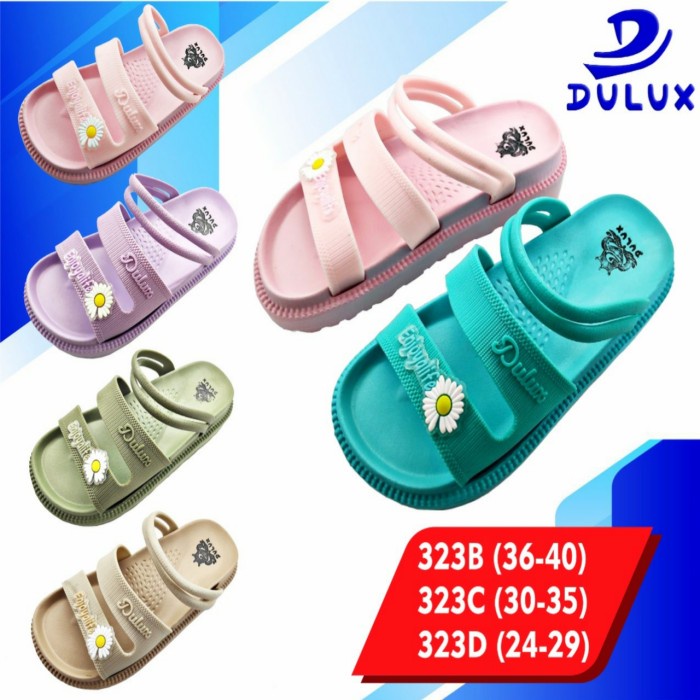Sandal Perempuan Dewasa Dan Anak Bunga Tali Dulux 24-40
