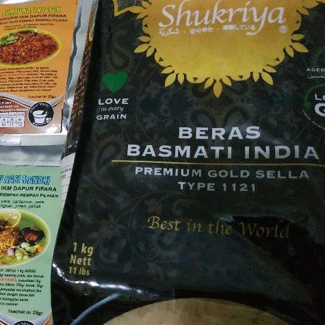 

Paket 1Kg Basmati + Bumbu Instan Kebuli Briyani Mandhi 22-25 Porsi