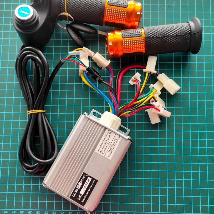 DELLAS paket lengkap controller brushed 36v 1000w throttle sepeda listrik