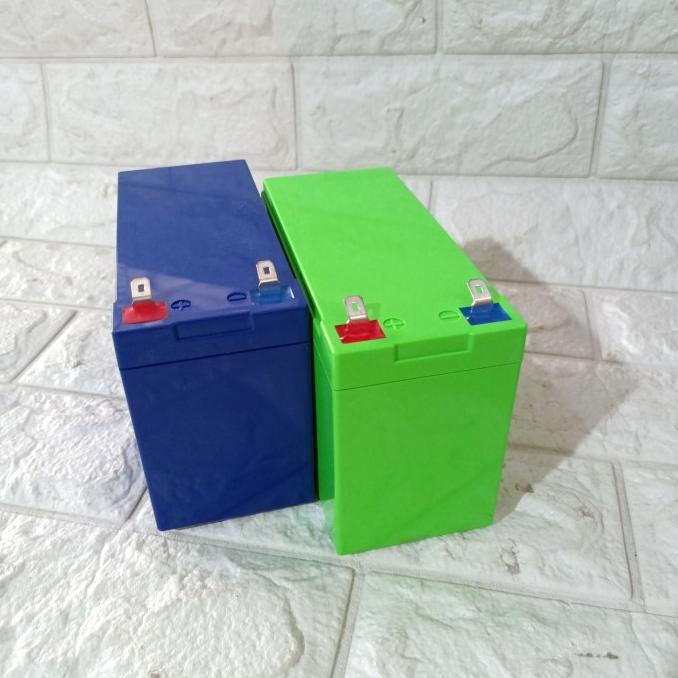 DELLAS casing baterai 18650 aki lithium 7AH 12V kotak PVC plastik box aki