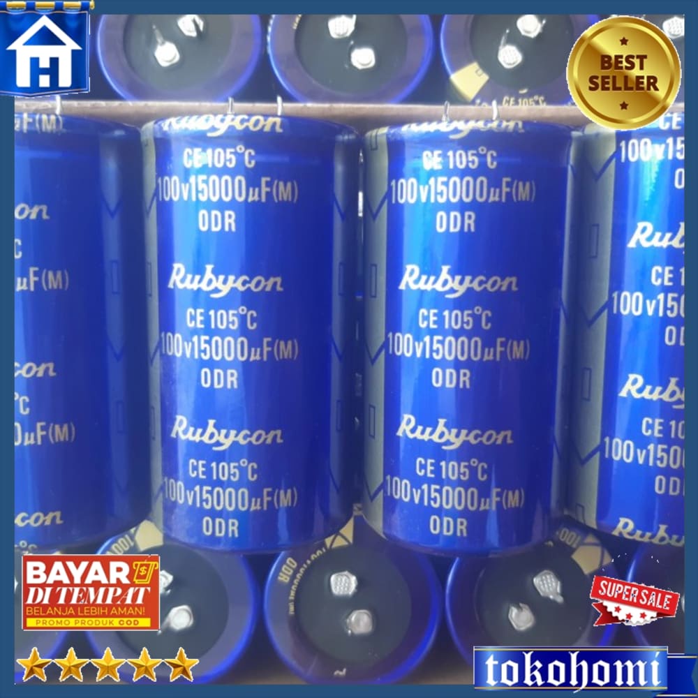 Rubycon 100V 100 Super Blue Elco Rubycon 15000Uf 100 V 100V Biru Blue