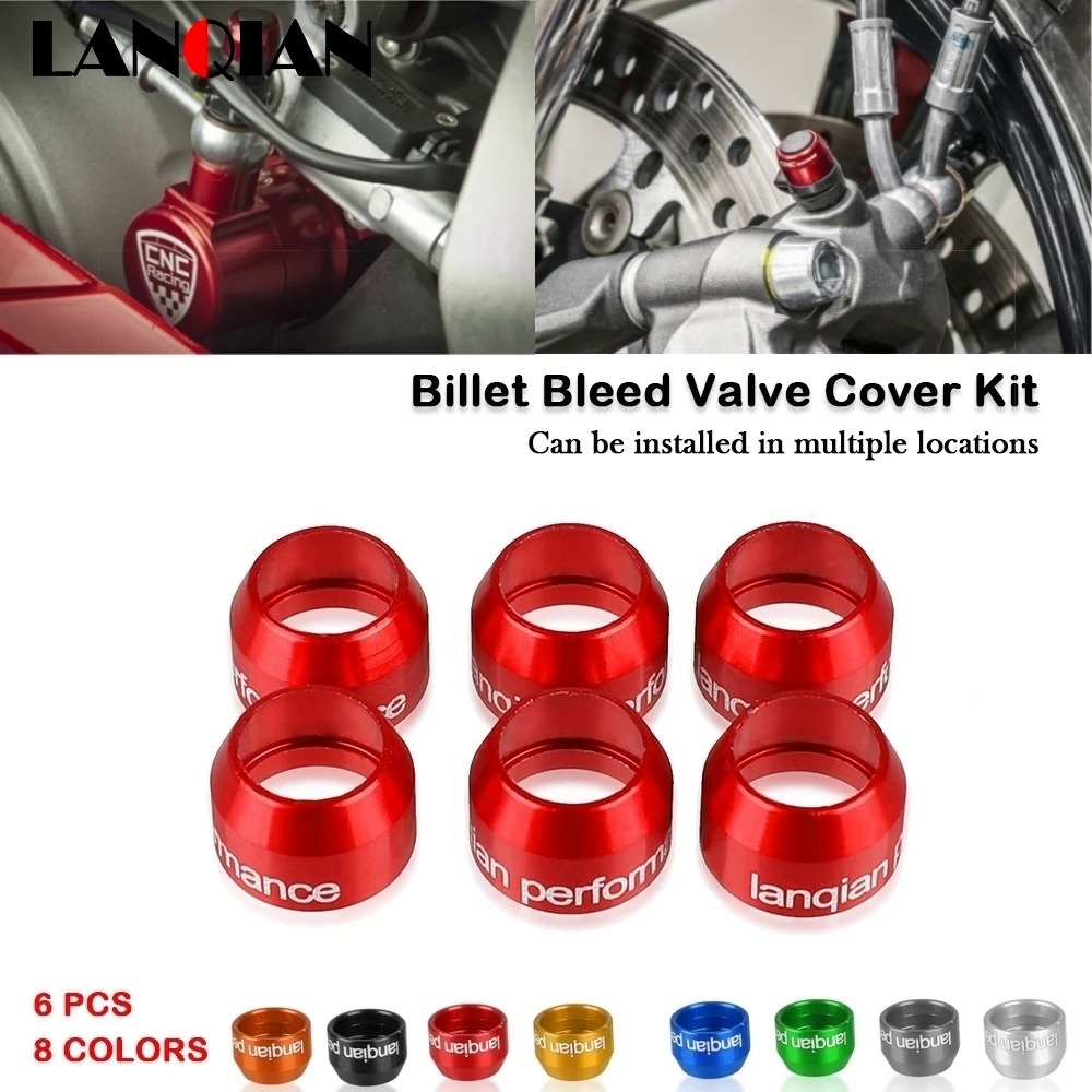 ❤Motorcycle Universal Caliper & Master Cylinder Part Billet Bleed Valve Cover Kit For Ducati 1299 Pa
