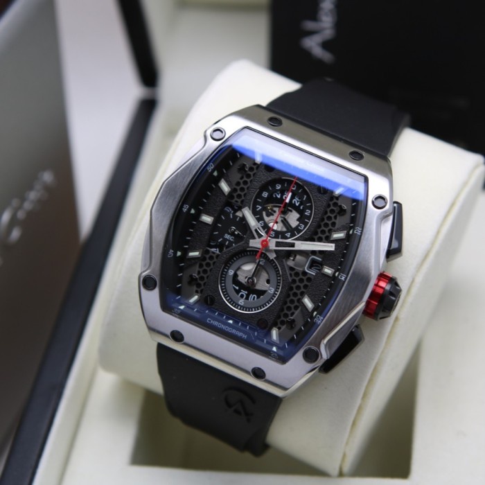 ✅Sale Jam Tangan Pria Alexander Cristie Original Ac6608 Silver Black Berkualitas