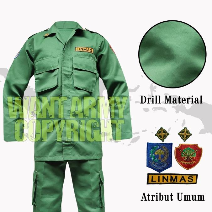 Seragam baju setelan linmas/setelan hansip/seragam linmas/linmas
