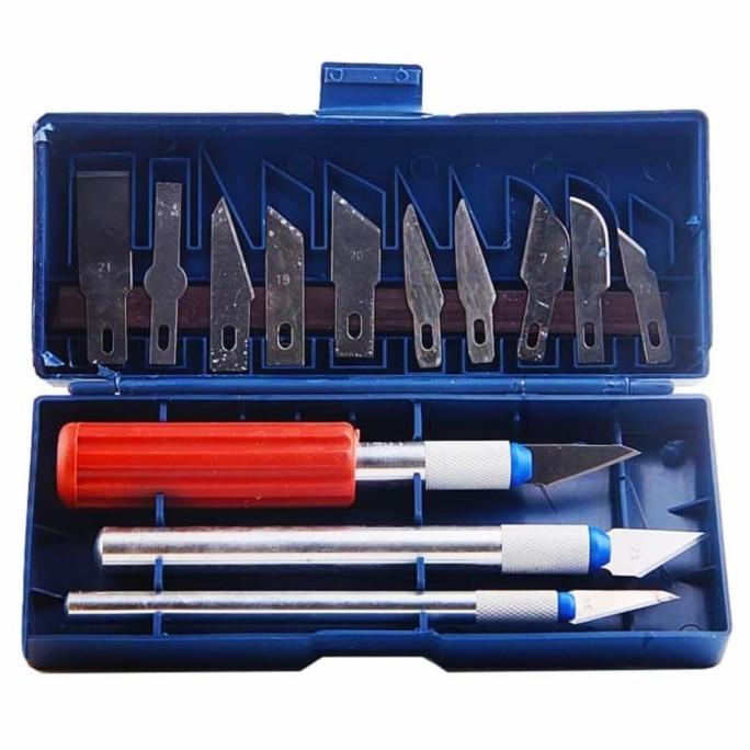 

```````] Pisau cutter pena presisi 13 in 1 complete Craft cutting pen knife sti