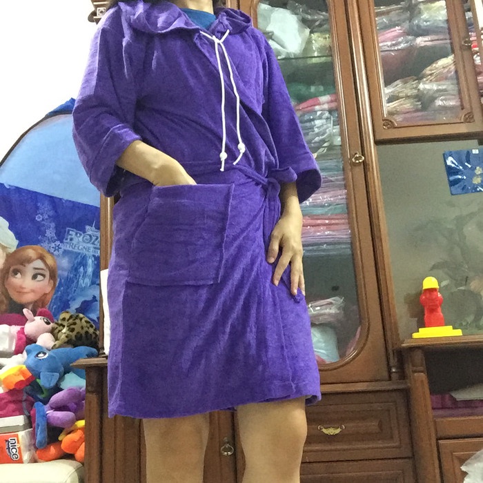 Kimono kimono Baju handuk dewasa pake topi(T5Y0) REAL PICT BISA COD Bahan Tebal Kimono Handuk Tebal 