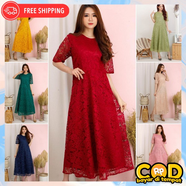 Drees Pesta Kondangan Termurah Murah Bsju Rok Terusan Cewek Cantik Drwss Drass Bju Ultah Birthday Pa