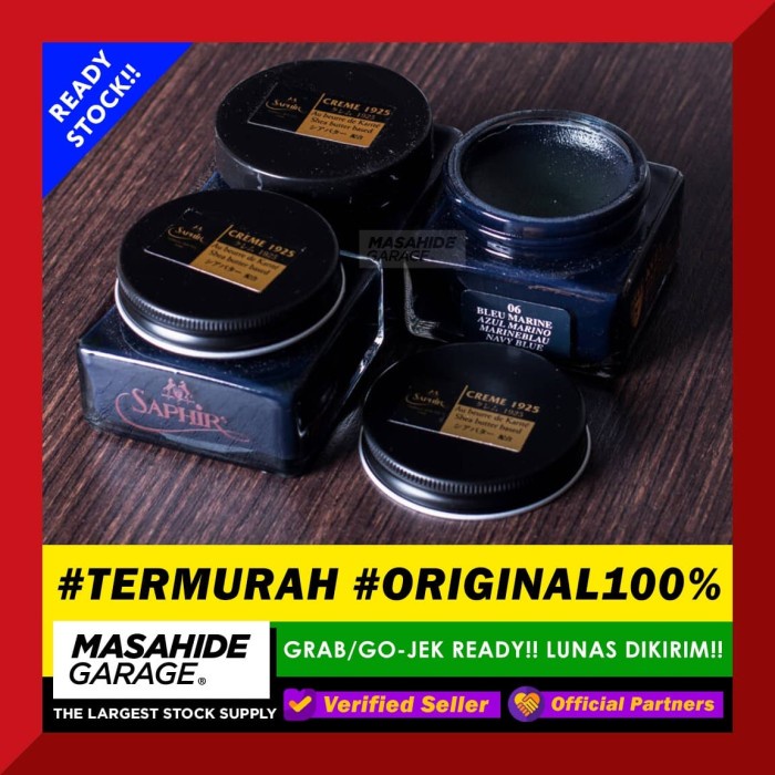 ✨COD Termurah Saphir Creme - Navy Blue - 75Ml - Semir Sepatu Kulit Terbaru