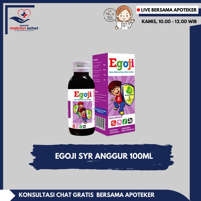 Egoji Sirup Rasa Anggur 100 ml